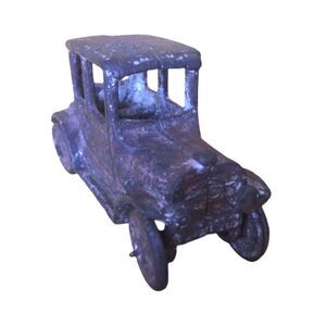Antique Cast Iron Toy Car - Original Patina, Victorian Era
